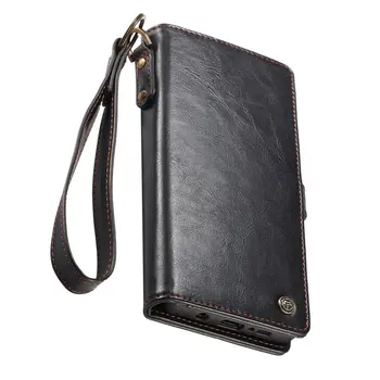 

Caseme Keychain Wallet Phone Holster Shockproof Armor Case Cover For Samsung Contrast Magnetic Phone Case Card Pocket new