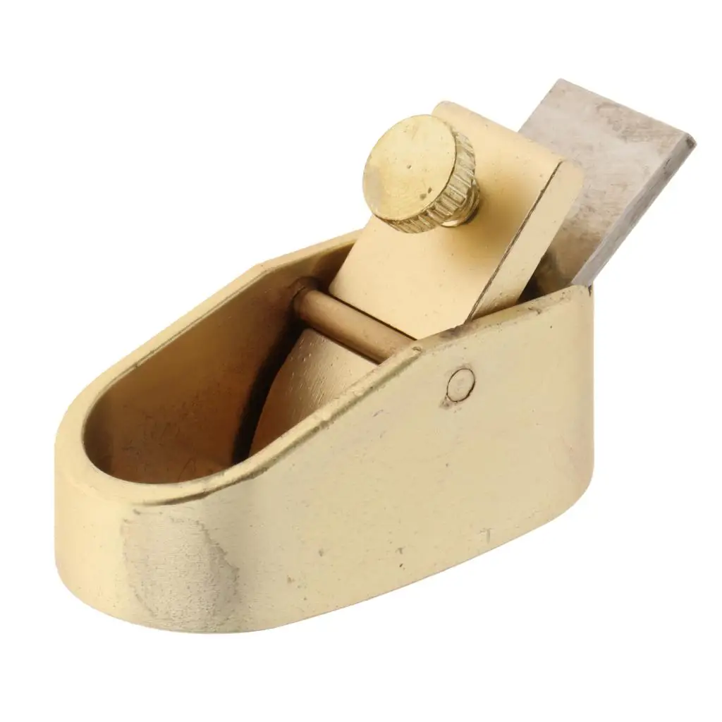 Mini Brass Violin Making Thumb Plane Violin Making Tool Woodworking Mini Thumb Plane Cutter Curved Sole Flat Bottom XXS/XS/S/M/L