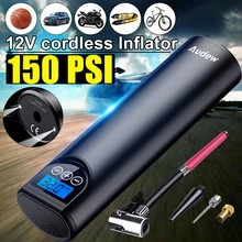 Audew 12 В 150 фунтов/кв. дюйм USB беспроводной портативный воздушный компрессор ЖК ручной надувной насос для автомобильных велосипедов шины Мячи плавательные кольца