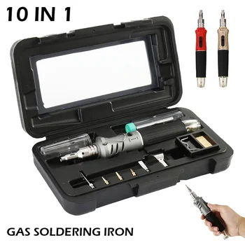 

Soldering Iron Professional 10 In 1 Soldering Iron Set HS-1115K Butane Gas Soldering Iron Set 26ml Welding Equipment