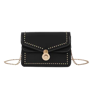 

#H40 Luxury Handbags Women Bags Designer Bag Rivet Flap Small Square Messenger Crossbody Bags For Women Sac A Main Femme Bolsas