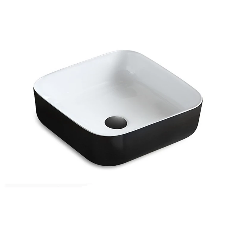 Banyo Waschtisch Salle Bain wastatel Black Da Appoggio Bagno De Mano Pia Para раковина для ванной комнаты Lavabo Cuba Banheiro умывальник