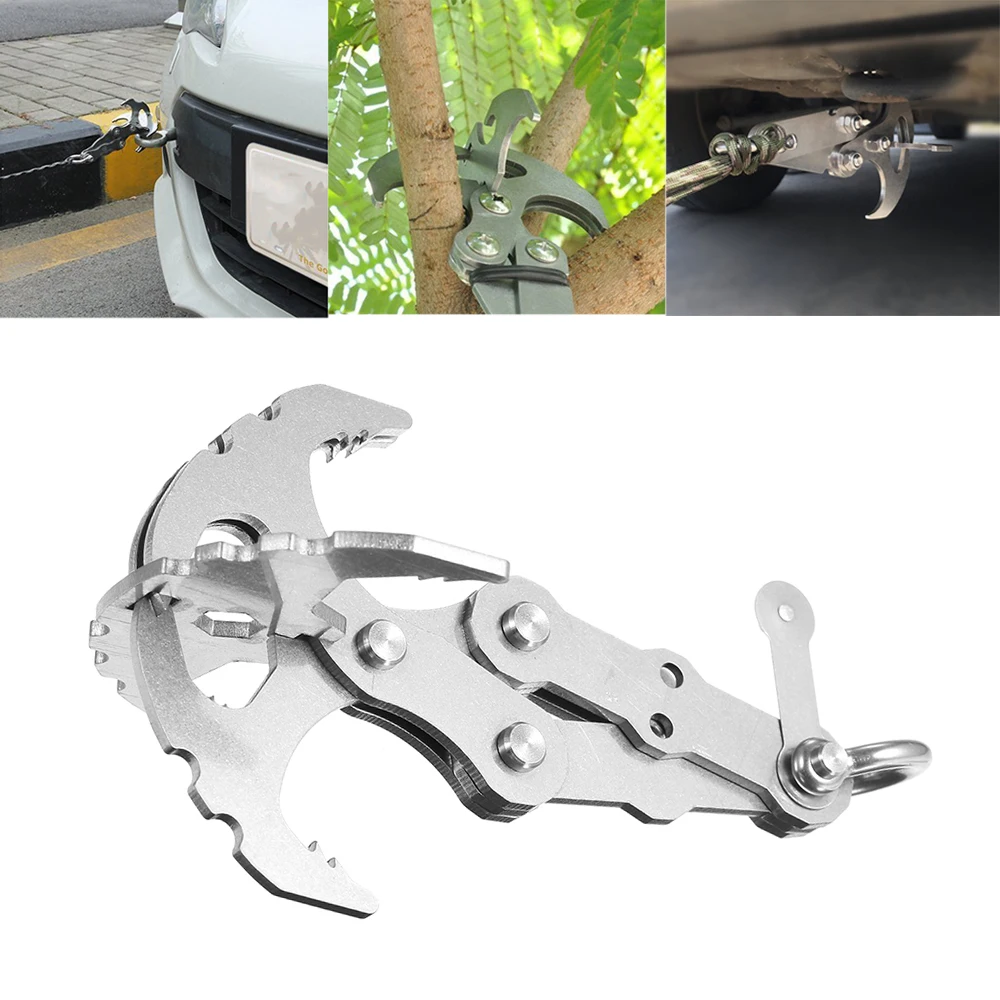 

Stainless Steel Survival Gravity Hook Grappling Carabiner Magnet Outdoor Climbing Claws Outdoor Rescue EDC Tool Key Chain