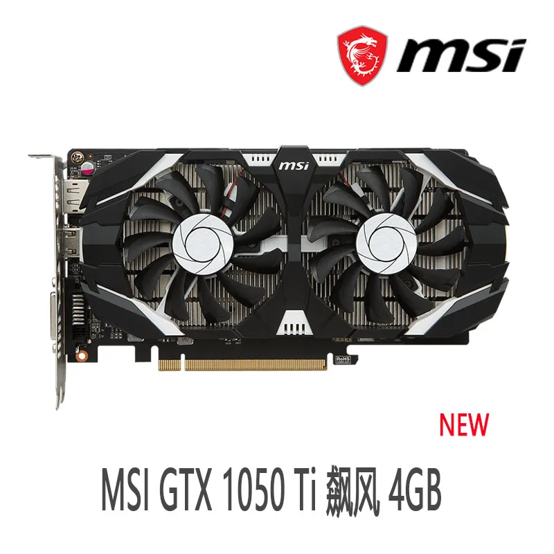 MSI GeForce GTX 1050 Ti  4G GDDR5 GTX1050TI Desktop CPU Motherboard NEW best graphics card for pc