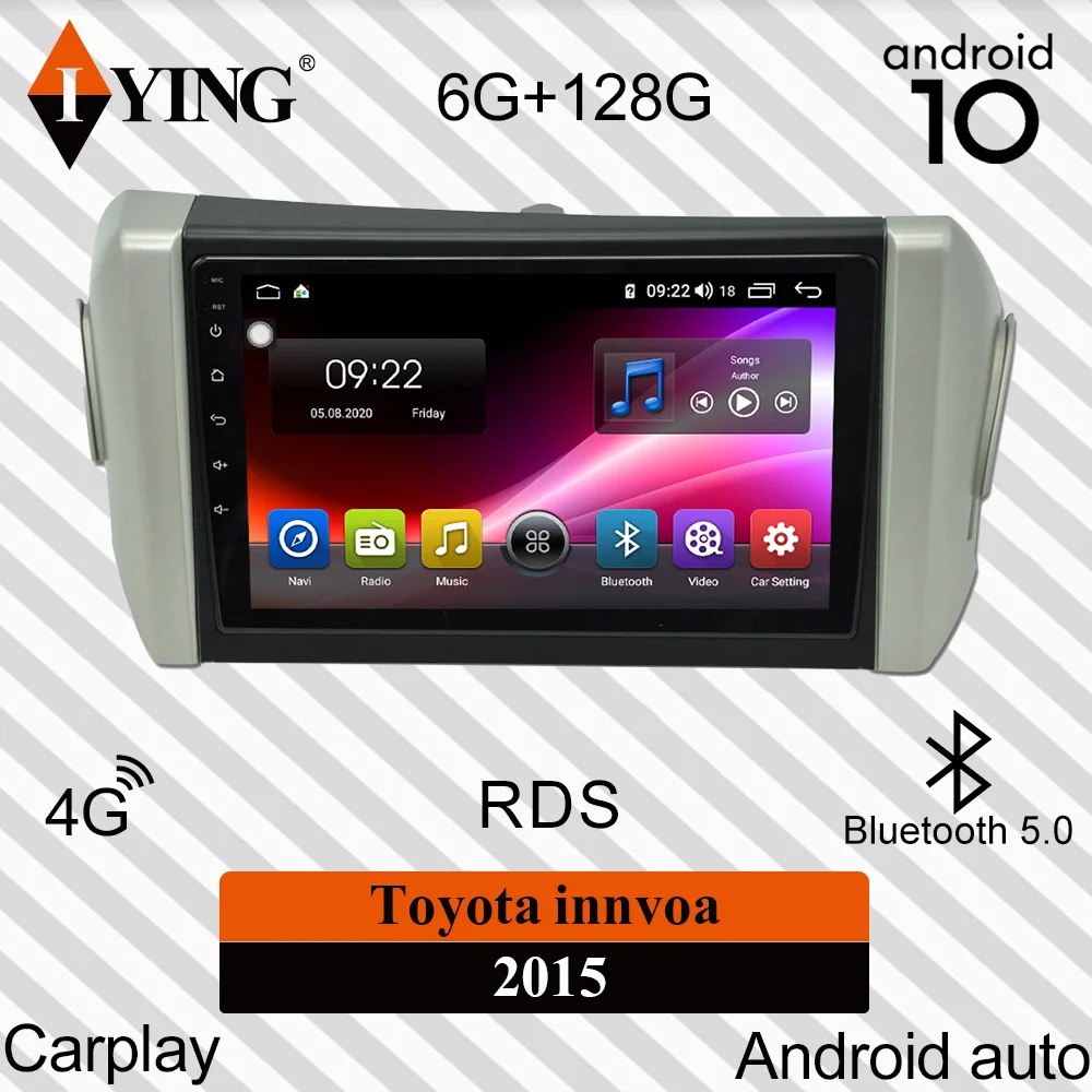 IYING Android Auto Carplay для Toyota innova 2015 новый задний левый автомобилей радио мультимедиа