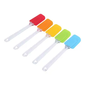 

5pcs High Quality Silicone Spatulas Cake Spatula Scraper Cooking Steel Kitchen Cream Butter