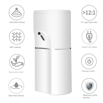 

Infrared Induction USB Rechargeable Automatic Soap Dispenser Non- Hands Free Hospitals Foam Liquid Bathroom Kitchen Hotel