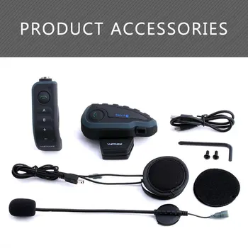 

V8 Motorcycle Helmet Bluetooth Interphone Wireless Motorcycle Bluetooth Walkie-talkie Support 5 People