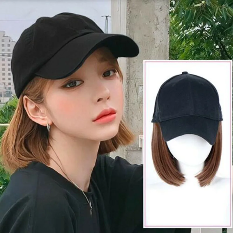 Высокая бейсбольная кепка с париками Pixie Cut Bob Hair синтетическая короткая шляпа для женщин KTC 66
