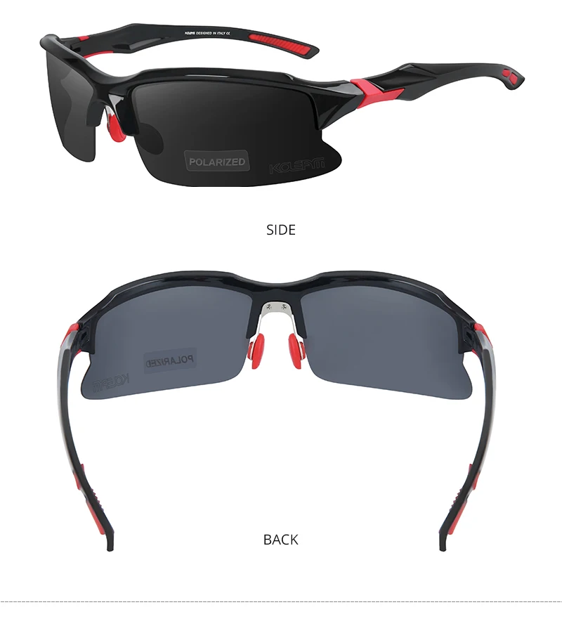 KDEAM, поляризационные спортивные солнцезащитные очки для бега, рыбалки Tr90, небьющаяся оправа, уличные солнцезащитные очки для мужчин/женщин KD7701