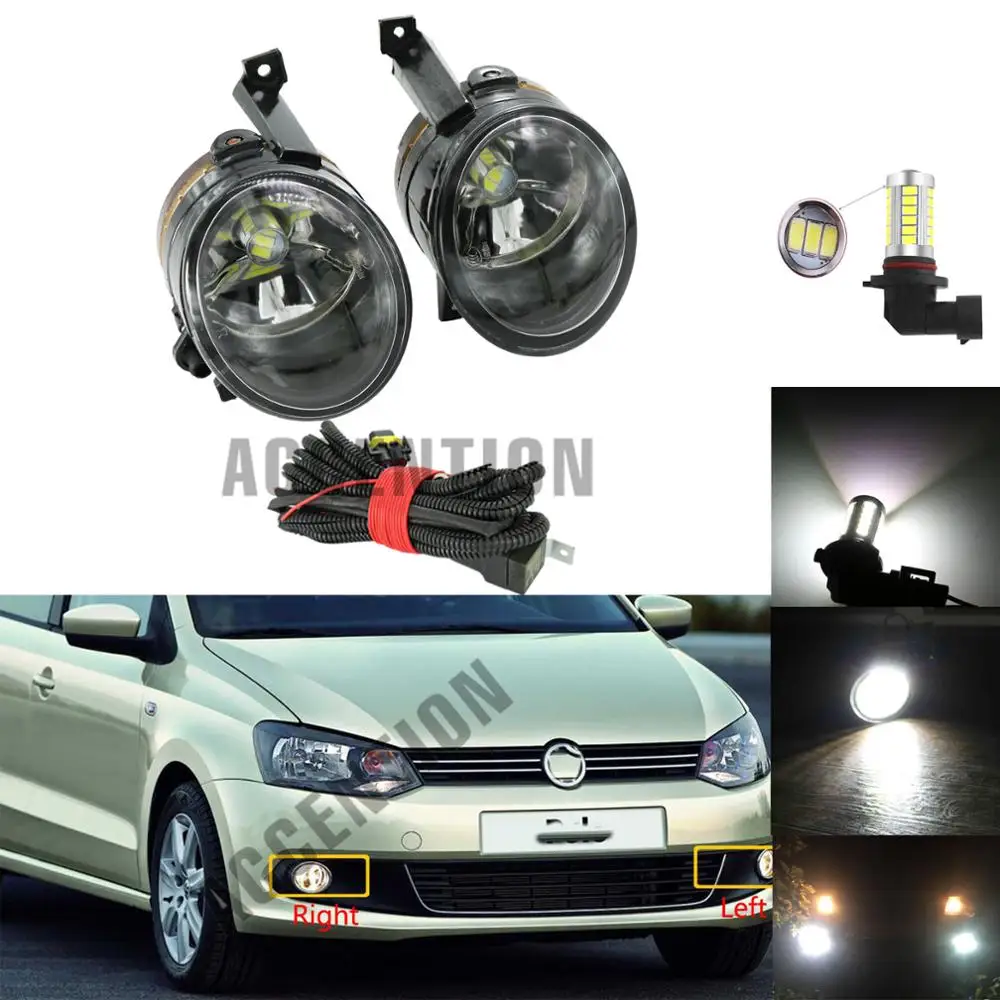 Автомобильный светодиодный светильник для VW Polo Vento седан 2011 2012 2013 2014 2015 2016 туман
