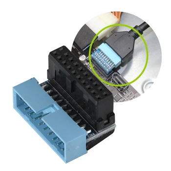 

New 5Pcs 19-Pin Motherboard Connector Adapter USB 3.0 High-Speed Signal Lossless Transmission 90 Degree Angled Internal Header​​