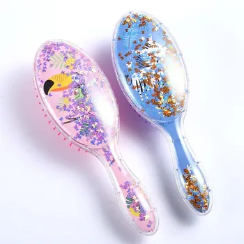 

1pcs Cute Animal Massage Comb Shower Wet Hair Brush Sequins Anti-static Hair Brush Salon Hair Styling Tools
