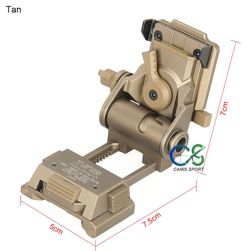 Очки ночного видения Stent Skip Rhino ночного видения NVG крепление с кронштейном для L4 G24 монтажный шлем CNC Fast PJ MH BJ Mich gs24-0049 - Цвет: Tan