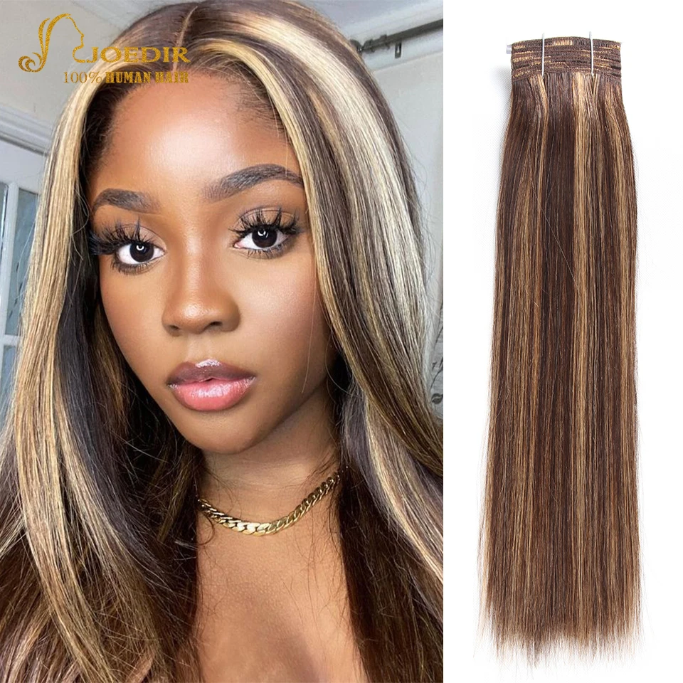Double Drawn Bundles Straight Hair Color #P6/613 Piano Color