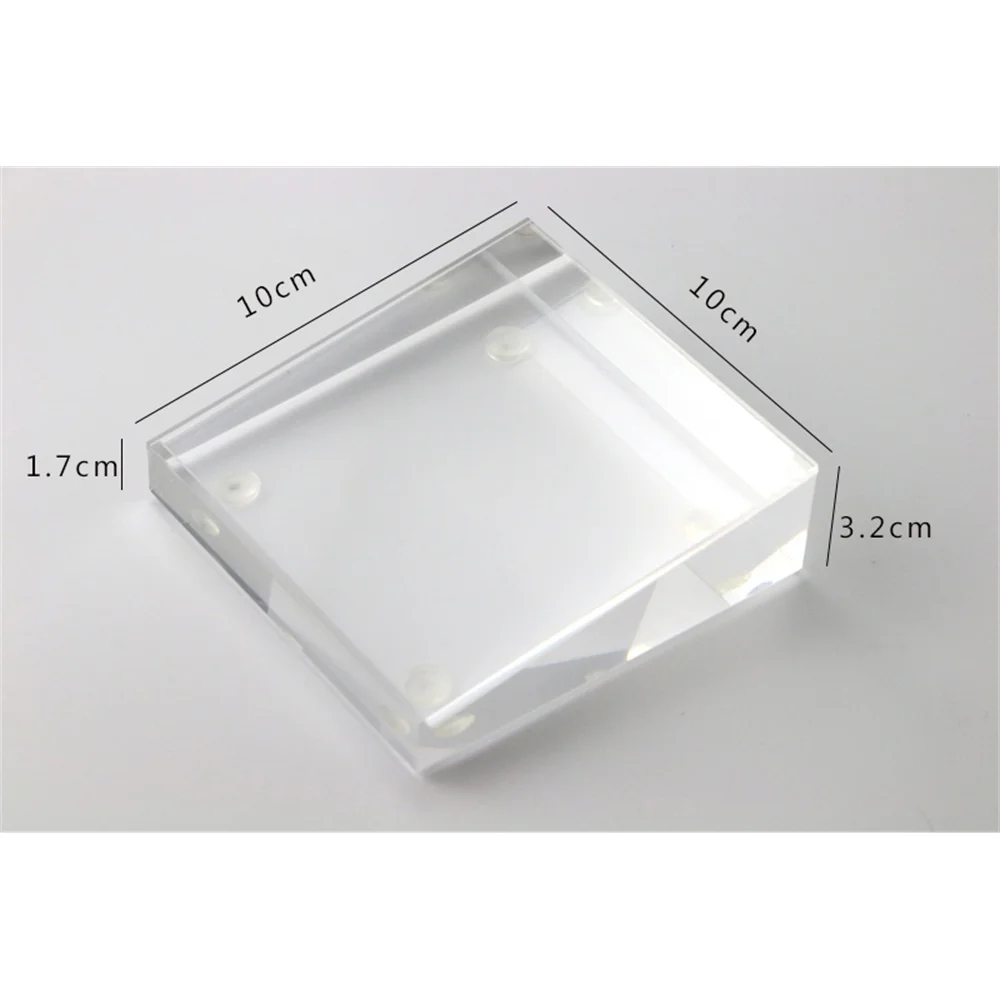 100*100mm Acylic Block Frame Magnetic Picture Frame Desk Sign Holder Retailing Price Tag Display Stand Table Advertising Rack