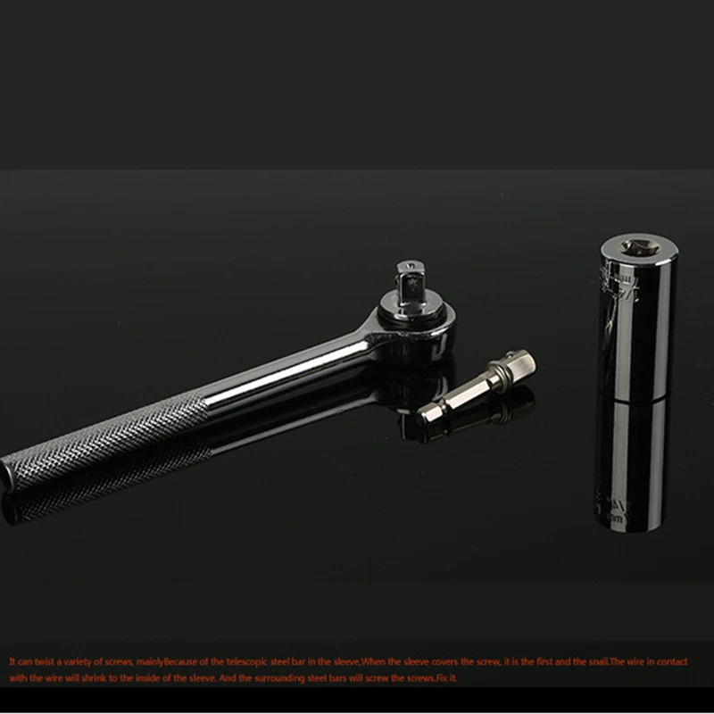 7-19mm with wrench 1 шт. Многофункциональный Универсальный головка гаечного ключа комплект Розетка рукав 7-19 мм выпущен держатель для гаечного ключа велосипеда, автомобиля аксессуары для ремонта - Цвет: 7-19mm with wrench