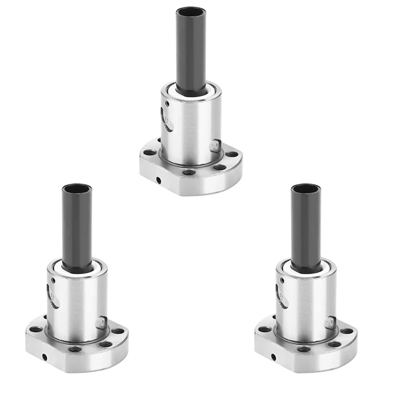 3Pc for SFU1605 Ballscrew Nut 16mm Ball Screw RM1605 Flange Single Ball Nut for 1605 Nut Housing Bracket CNC Carving Machined