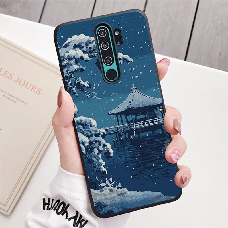 Nhật Bản Phong Cách Nghệ Thuật Silicone Ốp Lưng Điện Thoại Redmi Note 9 8 7 Pro S 8T 7A Bao best phone cases for xiaomi