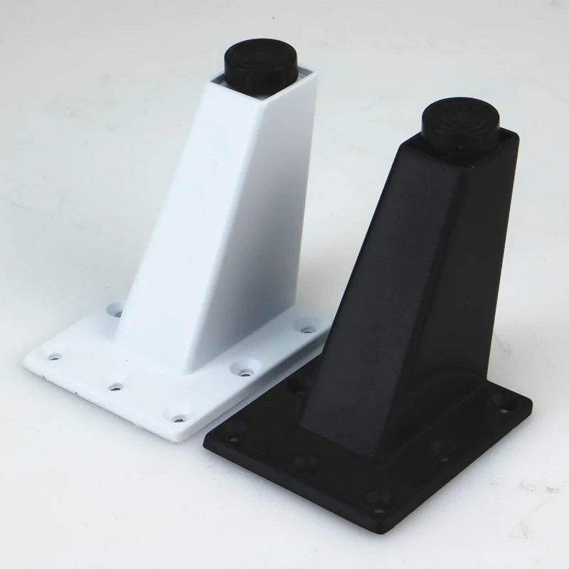 Black and white furniture legs adjustable square cabinet feet aluminum alloy cabinet feet Bathroom adjustment Foot