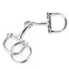 D Shaped Snaffle Keychain Durable Silver D Ring Zine Alloy Horse Snaffle Bits Key Ring Key Chains Accessories 3