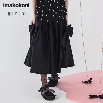 

imakokoni original design bow skirt skirt Japanese simple wild skirt female 20 Xia Xin 202904