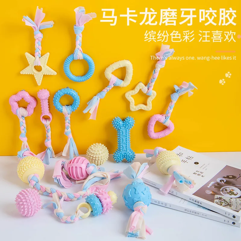 

Pet Dog Puppy Cotton Chew Knot Toy Durable Braided Bone Rope Creative Toys Cat Multiple Shapes Teeth Cleaning