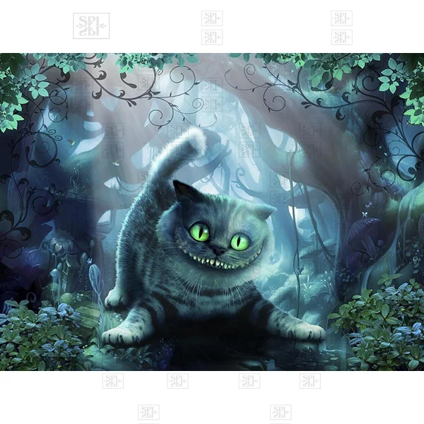 5D Diy Paint with Diamonds Cheshire Cat Diamond Painting Full