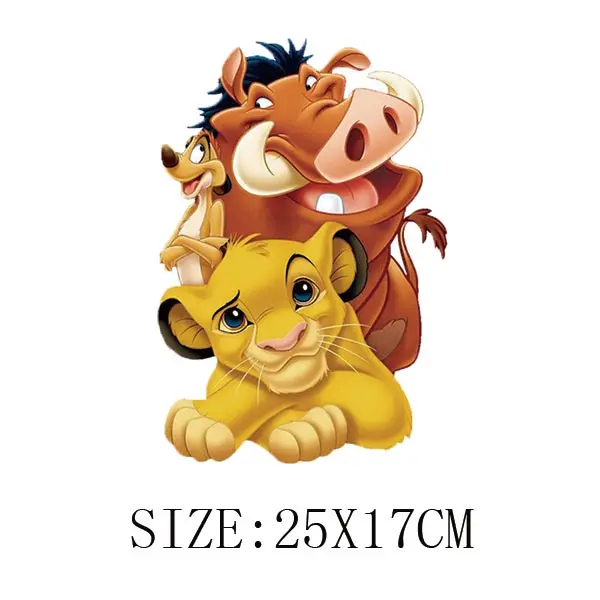 275 Новая мода Simba King нашивка Лев наклейка на одежду теплопередача Винил DIY A-level моющаяся детская одежда стикер украшения - Цвет: 275
