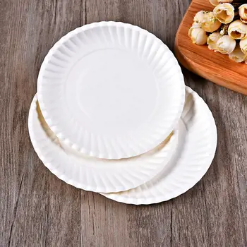 

6 inch disposable cake paper plate White paper tray Party environmental protection round Birthday cake barbecue tray Kitchenware