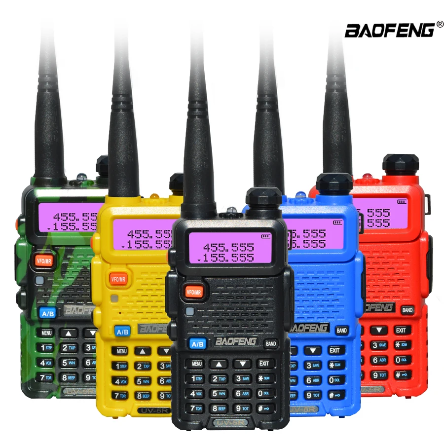 De Baofeng UV-5R Walkie Talkie profesional estación de Radio CB Baofeng UV5R transceptor 5W VHF UHF UV portátil 5R caza de Radio de jamón