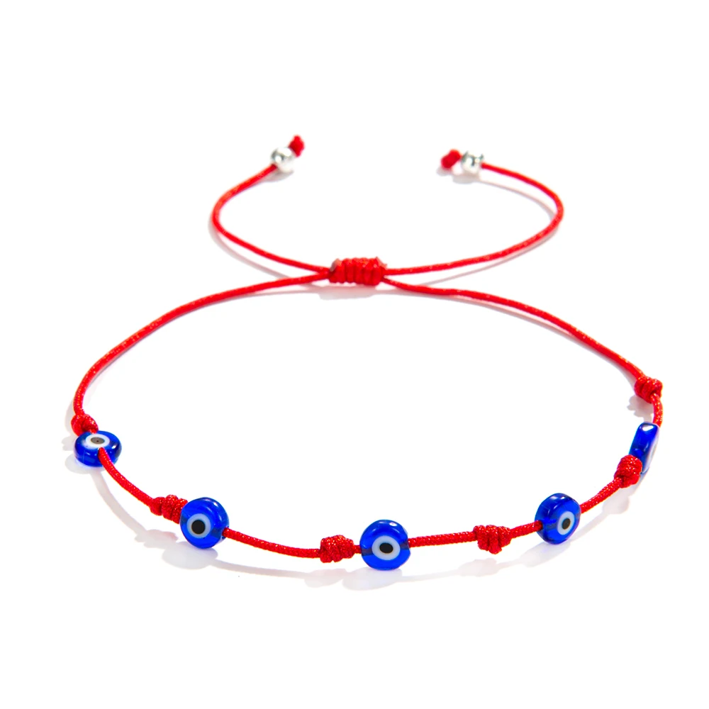 Турецкий Дурной глаз на счастье Красная Нить Браслет для пары модные туфли с