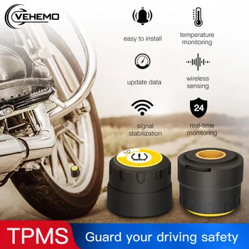 

New Motorcycle Tire Pressure Monitoring System Wireless Stable Bluetooth 4.0 Motorcycle TPMS External Sensor For Android IOS