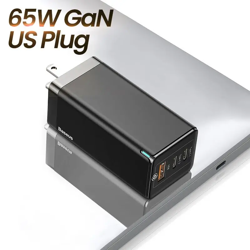 Baseus 65W GaN Charger USB Fast Charger QC 4.0 PD3.0 For iPhone 12 11 Samsung Huawei Xiaomi Phone Charger type c Quick Charger charger 65w Chargers