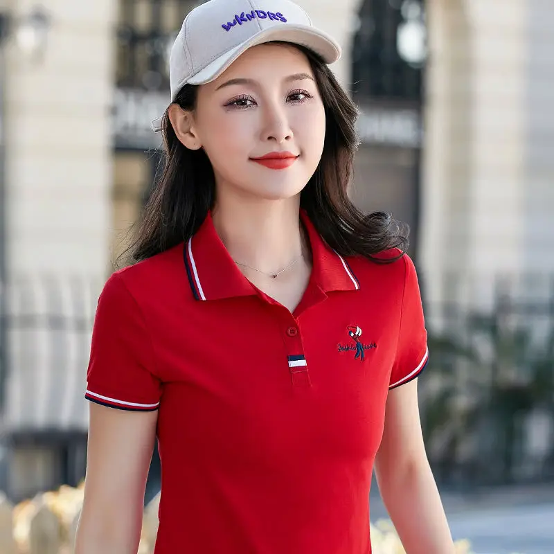 Pardon Geboorteplaats bevroren 2022 Zomer Vrouwen Slanke Golf Polo Shirts Korte Mouwen Casual Pique Katoen  Borduren Logo Vrouwelijke Mujer Mode Homme Knop|Polo Hemd| - AliExpress