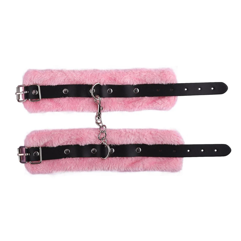 Sex Party Toys Erotic Sex Toy Sex Toys Sex Bondage Toys Sexy Blindfold PU Leather Plush Handcuff Bondage Gear