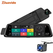 Bluavido 1" ips Автомобильное Зеркало DVR 4G WiFi Android gps навигация ADAS FHD 1080P Автомобильное зеркало заднего вида видеокамера регистратор вождения