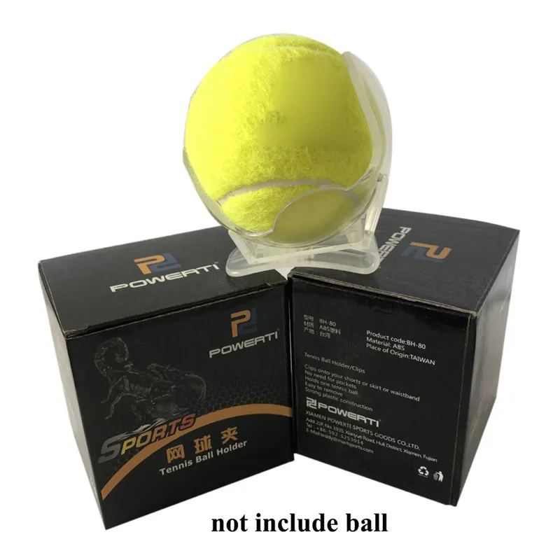 1 шт., профессиональный теннисный мяч, зажим, держатель для теннисного мяча, поясной зажим, прозрачный держатель, тренировочное