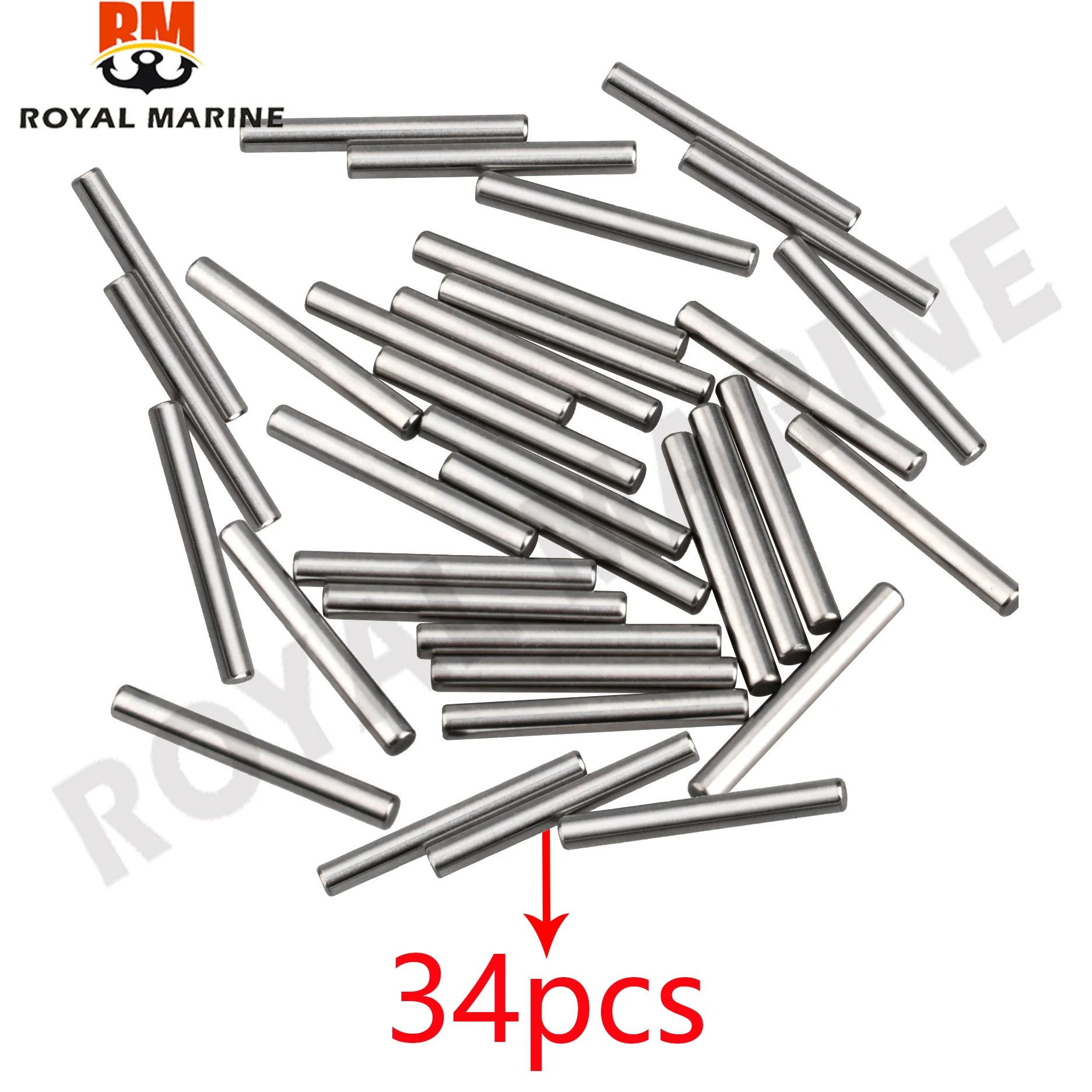 

936-0220M-02-00 Dowel Pin for Yamaha outboard motor 2 stroke 20-50HP 93602-20M02-00 936-0220M-02 93602-20M02 boat motor 34PCS