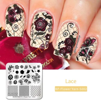 

Lace Flower Butterfly Theme Nail Art Stamping Plate Tools Stainless steel Nail Stamp Template DIY Designs Nail Art