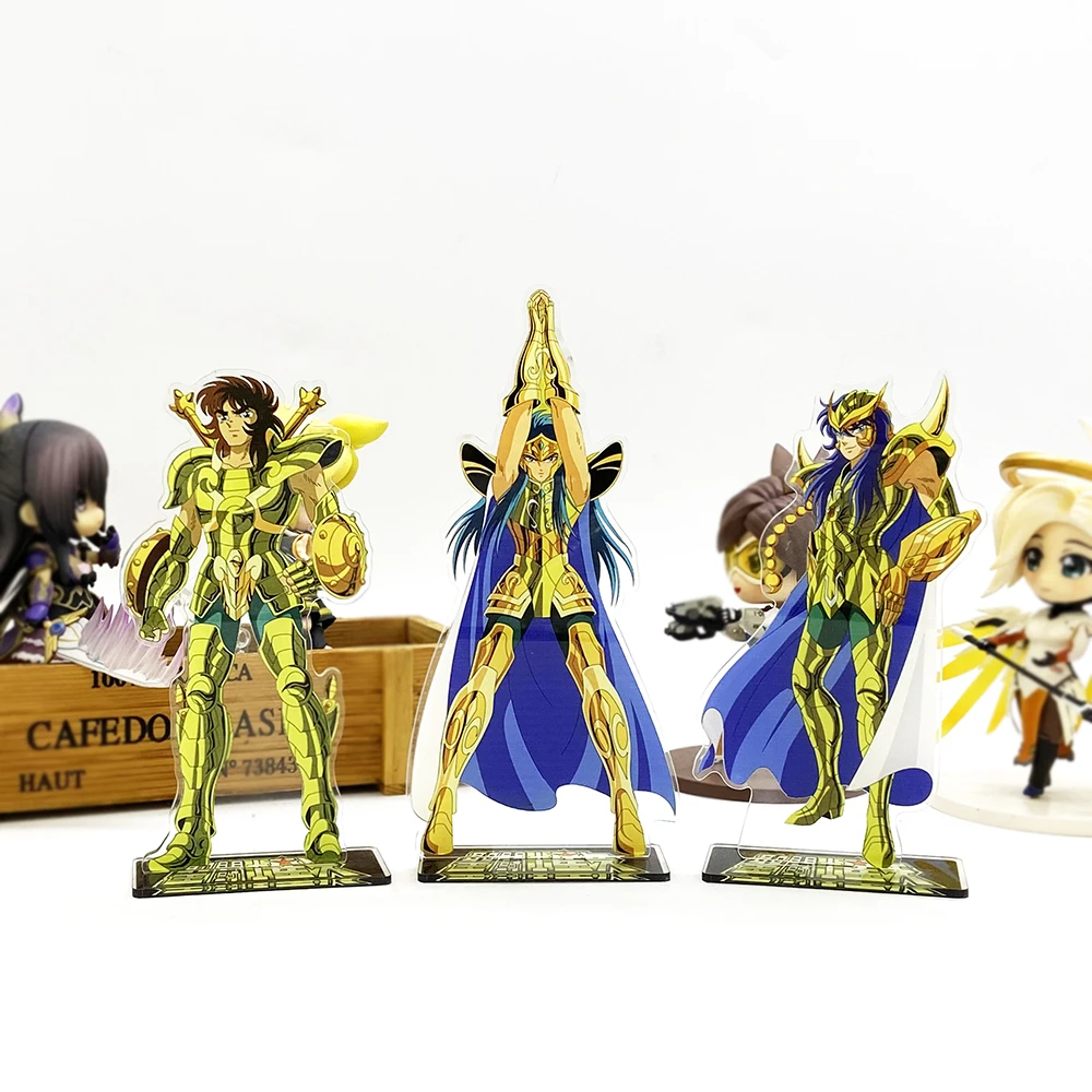 Saint Seiya Support Acrylique Du Zodiaque Dohko Camus Milo Support De Figurine Modele Support D Assiette Decoration De Gateau Anime Japonais Aliexpress