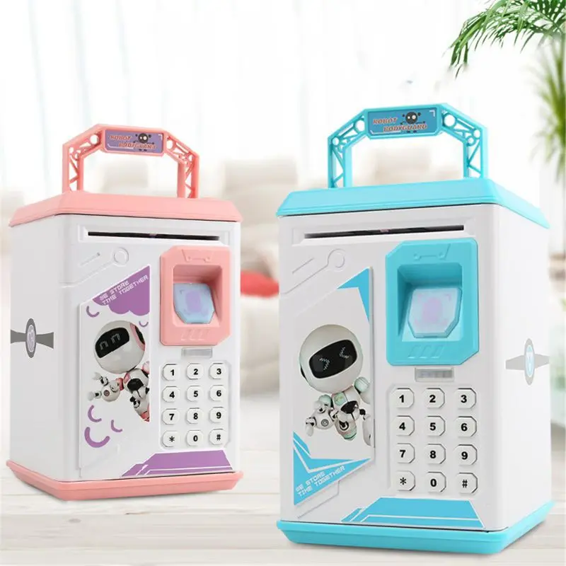 

Mini ATM Electronic Coin Bank,Smart Electronic Piggy Bank, Safe with Password