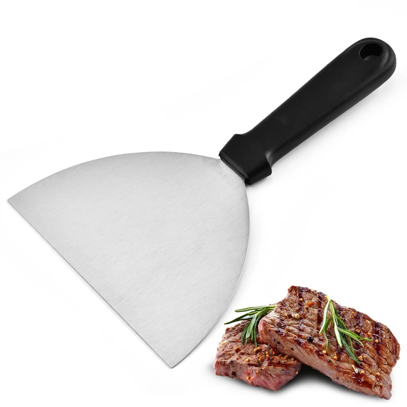 Justdolife Product Pancake Shovel Stainless Steel Semicircular Shovel Steak Grill Scraper Spatula Frying BBQ Tools
