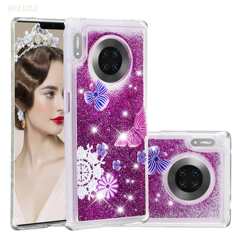 

Case for Huawei Mate 30 Pro/Lite Soft TPU Cute Pattern Dynamic Liquid Quicksand Phone Shell for LG Stylo 5 4 V30 V20 Back Cover
