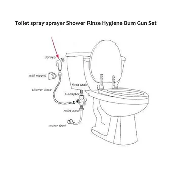 

6-Divider Bidet kit Replacement Indoor Accessories Cleaning Bathroom Sprayer