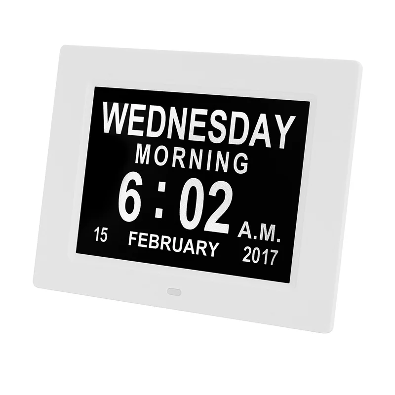 Модные-гироборд с колесами 8 дюймов электронные часы календарь цифровая фоторамка автоматически регулирует Яркость будильник штепсельная