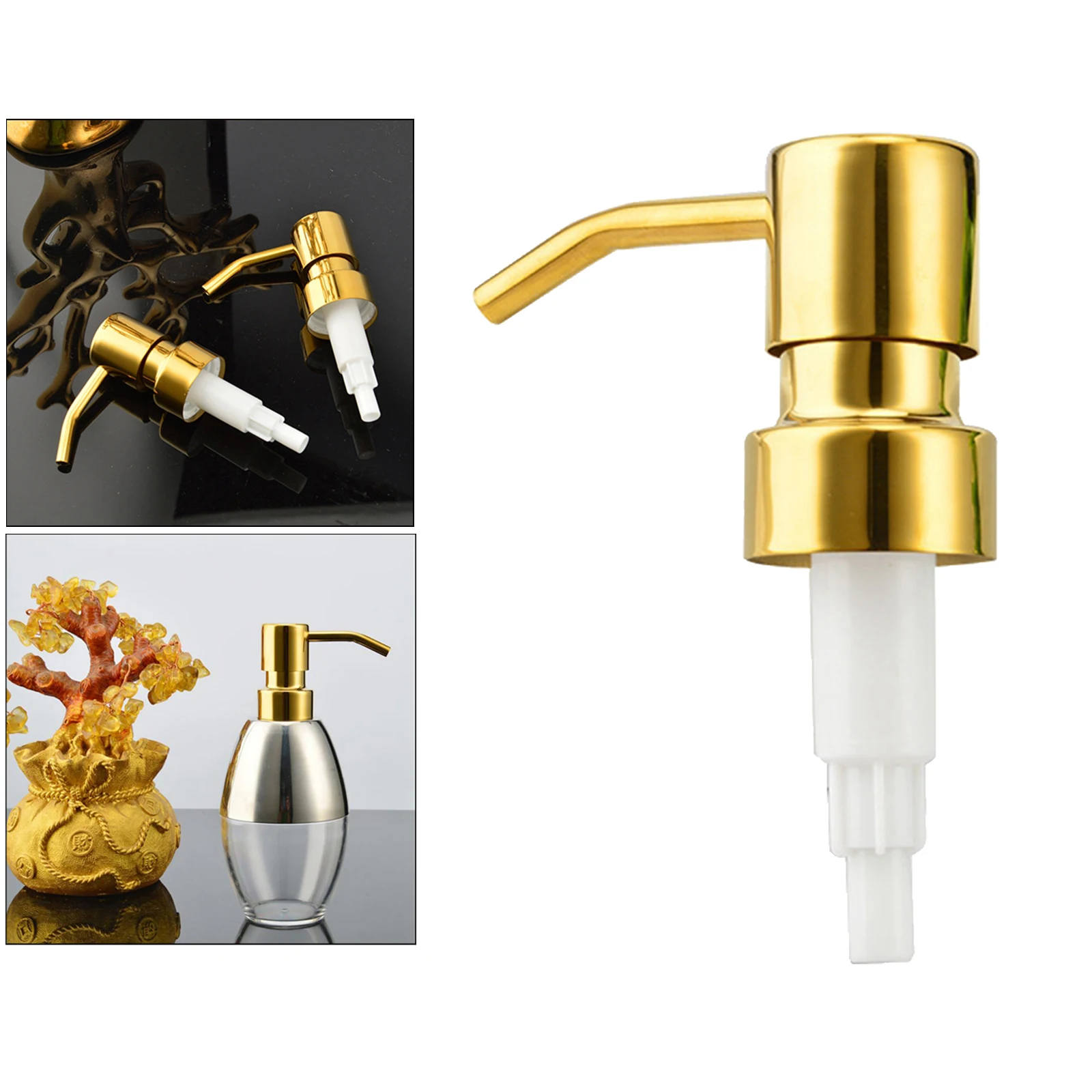 Stainless Steel Soap Dispenser Pump Head Replacement Spare Parts for Standard 28/400