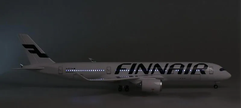 47 см 1/142 масштаб литой самолет Airbus A350 FINNAIR модель самолета с базовыми колесами Смола самолет для коллекционирования