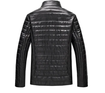 

Genuine Leather Jacket Men Winter Duck Down Coat Black Coats Plus Size 6XL Men's winter jackets LX2162