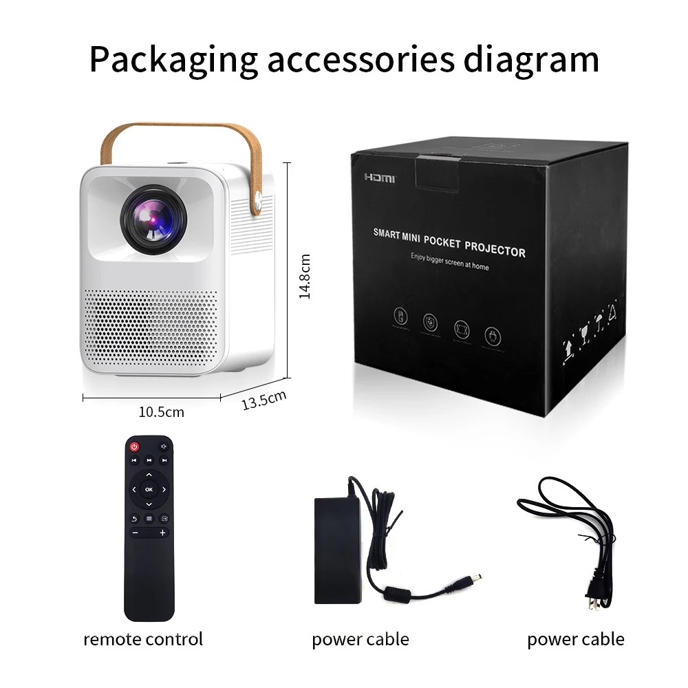 CRENOVA Portable Projector ET30S 1080P 
